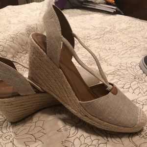 Beige wedges
